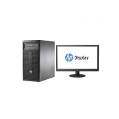  HP 280 G1 Intel Pentium Dual Core-3.2GHz (2GB,500GB HDD) FreeDOS Microtower PC Bundle with V193 18.5-inch LED Backlit Monitor